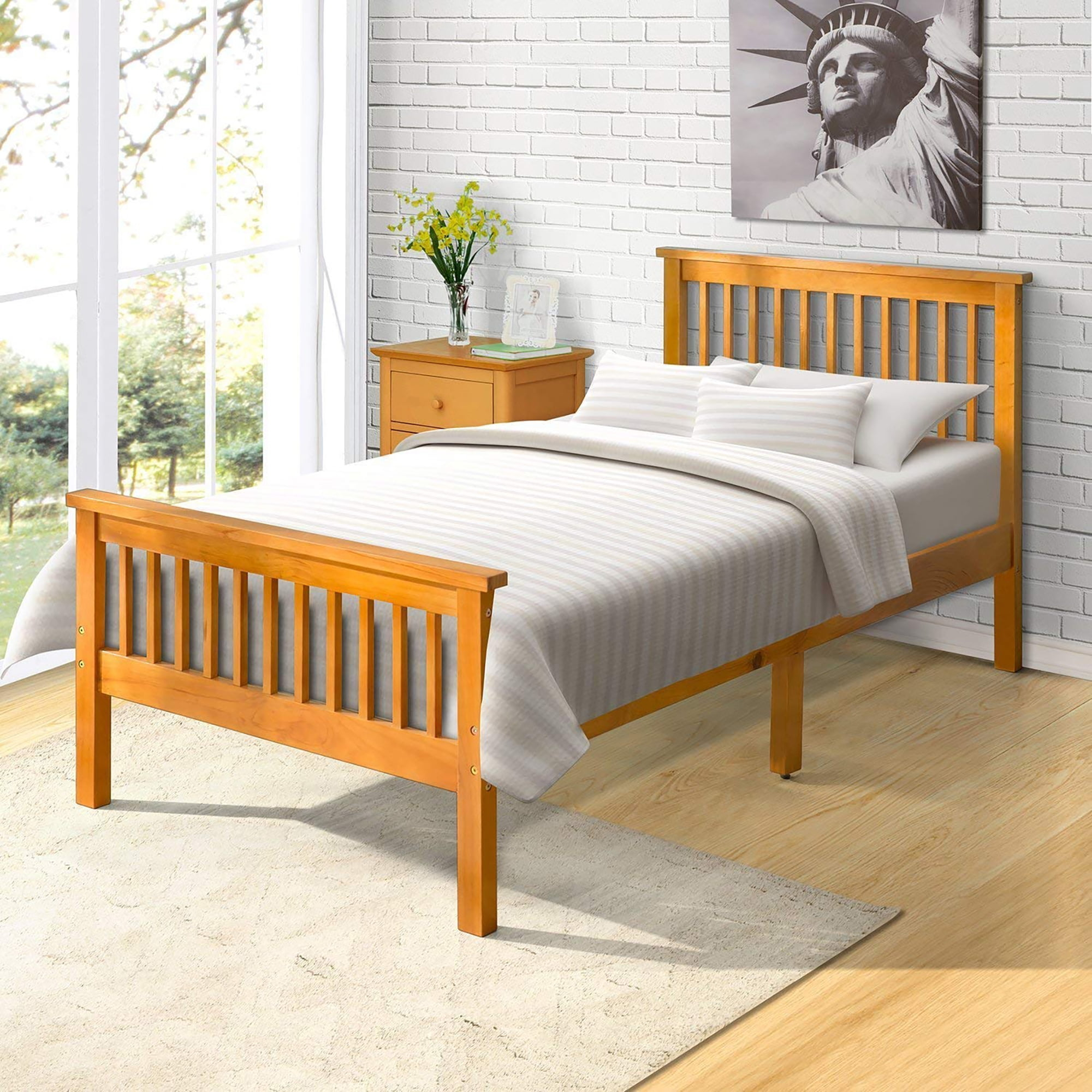Twin Bed Frame With Wood Slats At Summer Mathew Blog in Twin Size Wood Bed Frame