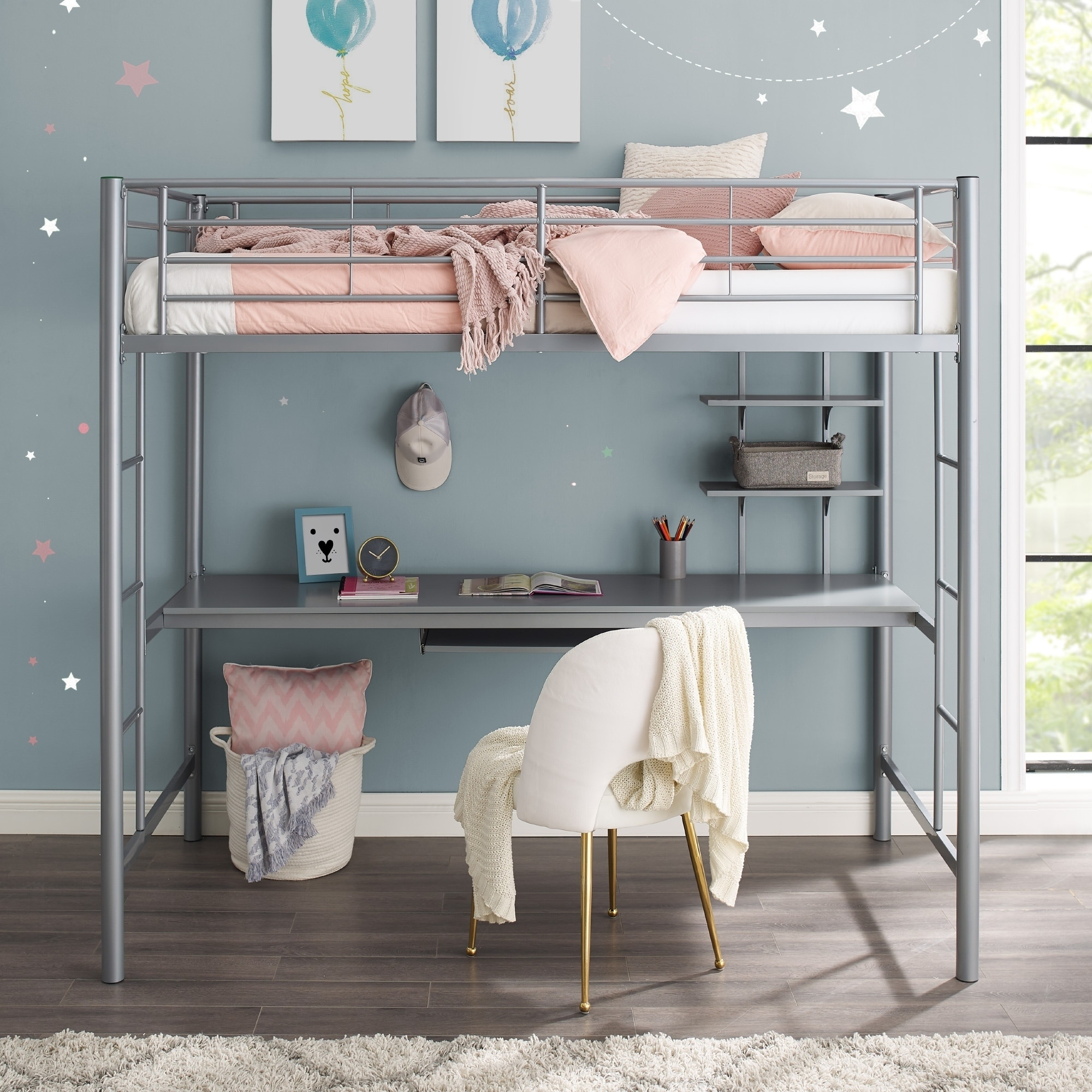 Twin Loft Bed With Desk | Bunk Beds And Loft Beds regarding Twin Over Desk Loft Bed