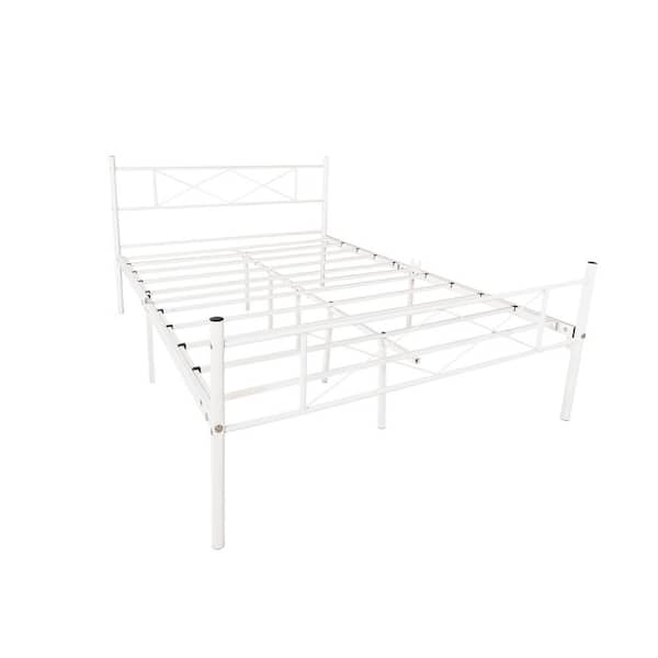 Vintage White Full Metal Bed Frame With Headboard Philippines | Ubuy in White Full Metal Bed Frame