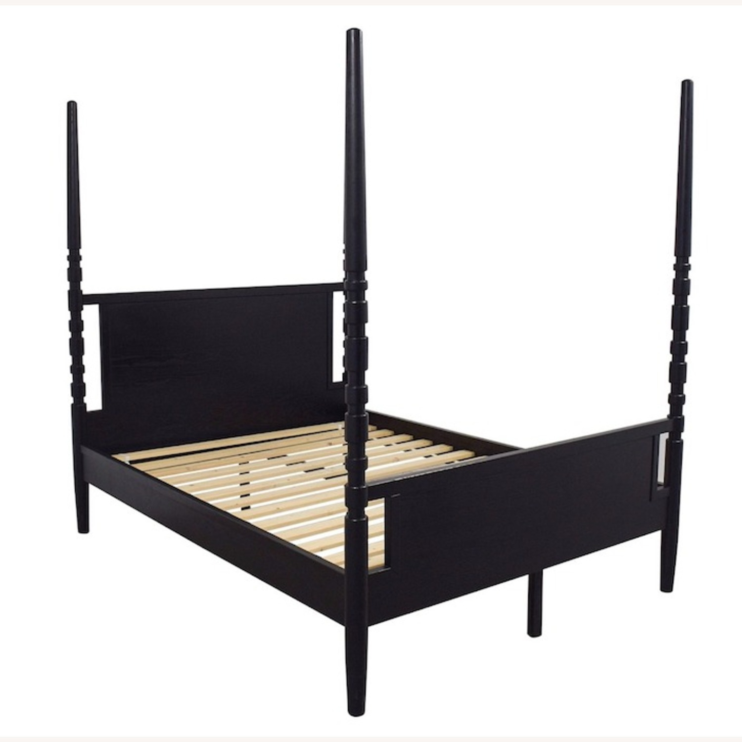 West Elm Black Four Poster Bed - Aptdeco intended for Creating a luxurious sleeping space with your black four poster bed king