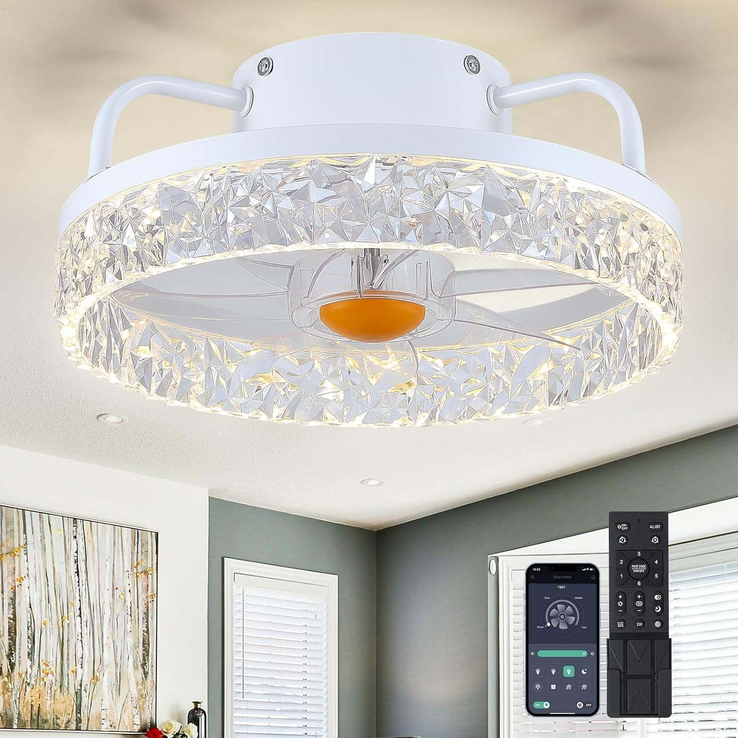 Maximizing Bedroom Space with White Ceiling Fans That Combine Light and Ventilation
