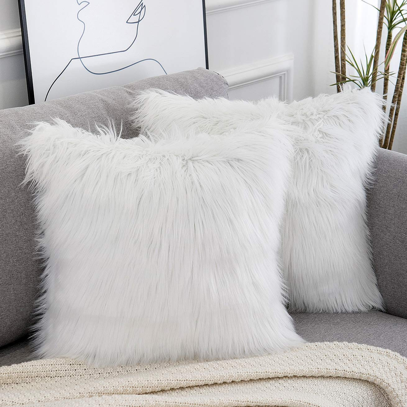 White Cushions in White Decorative Pillows For Bed