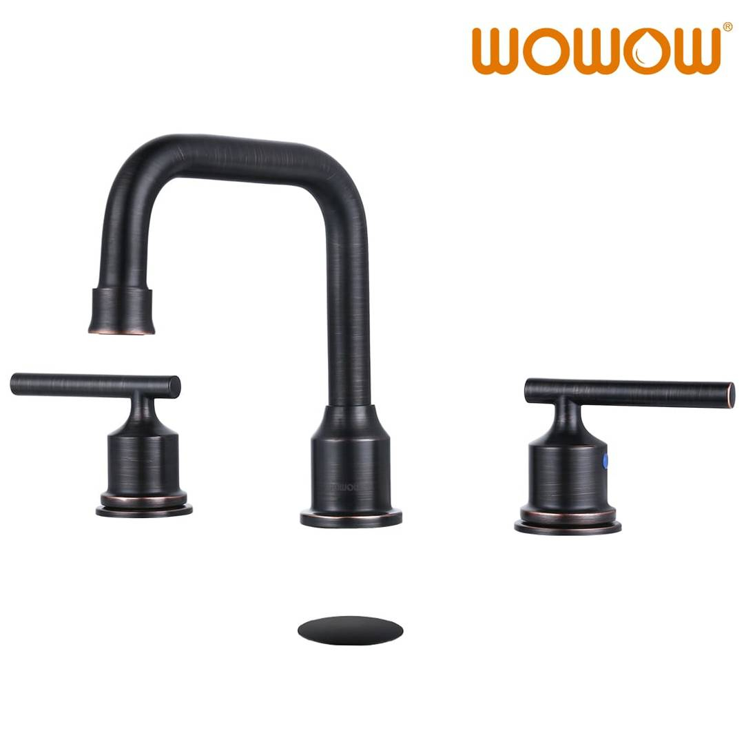 Wowow Oil Rubbed Bronze Widespread Bathroom Sink Faucet regarding Oil Rubbed Bronze Bathroom Sink Faucet