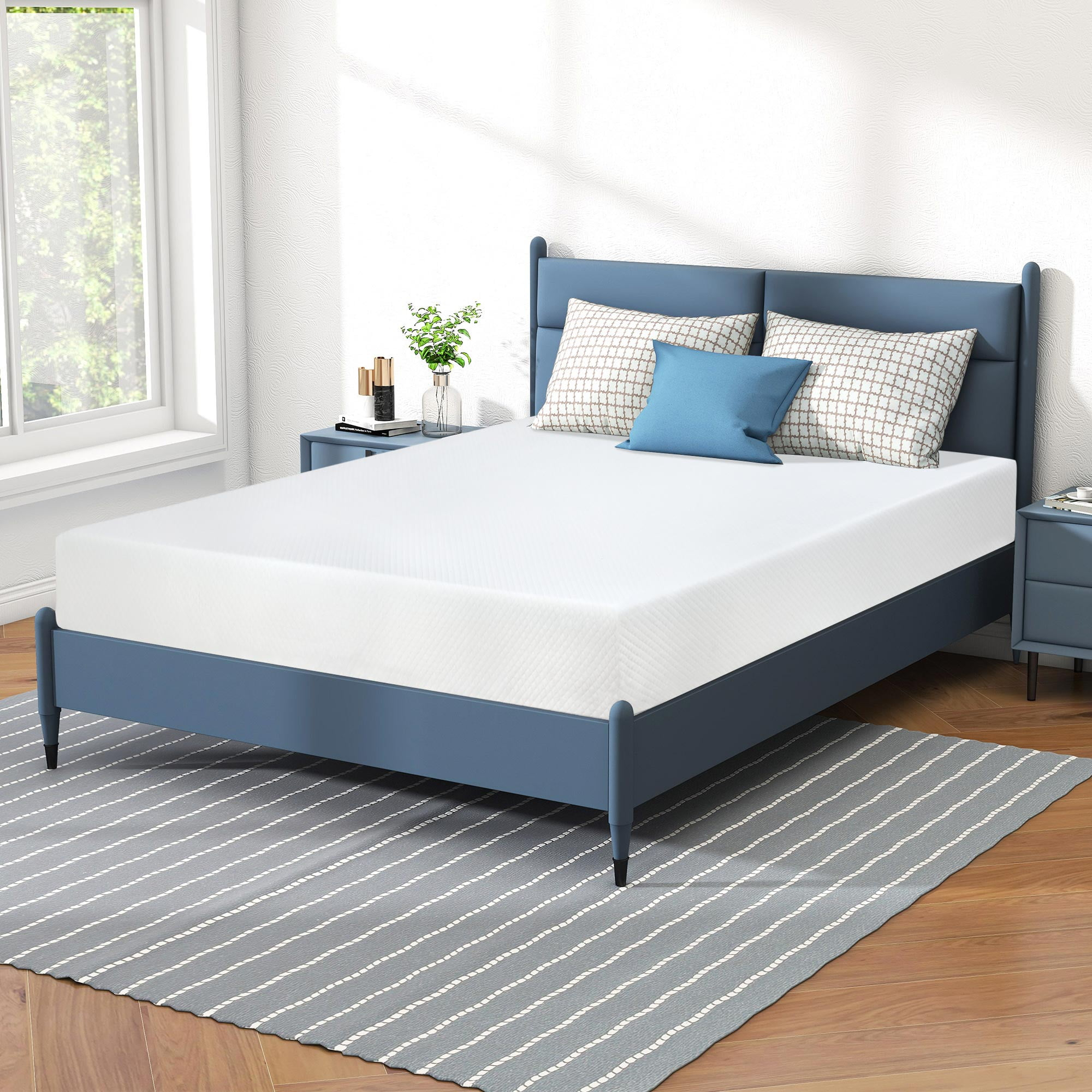 Yrllensdan 10 Inch Gel Memory Foam Mattress, Certipur-Us Certified, Bed ... in Understanding the science behind 10 inch memory foam mattresses