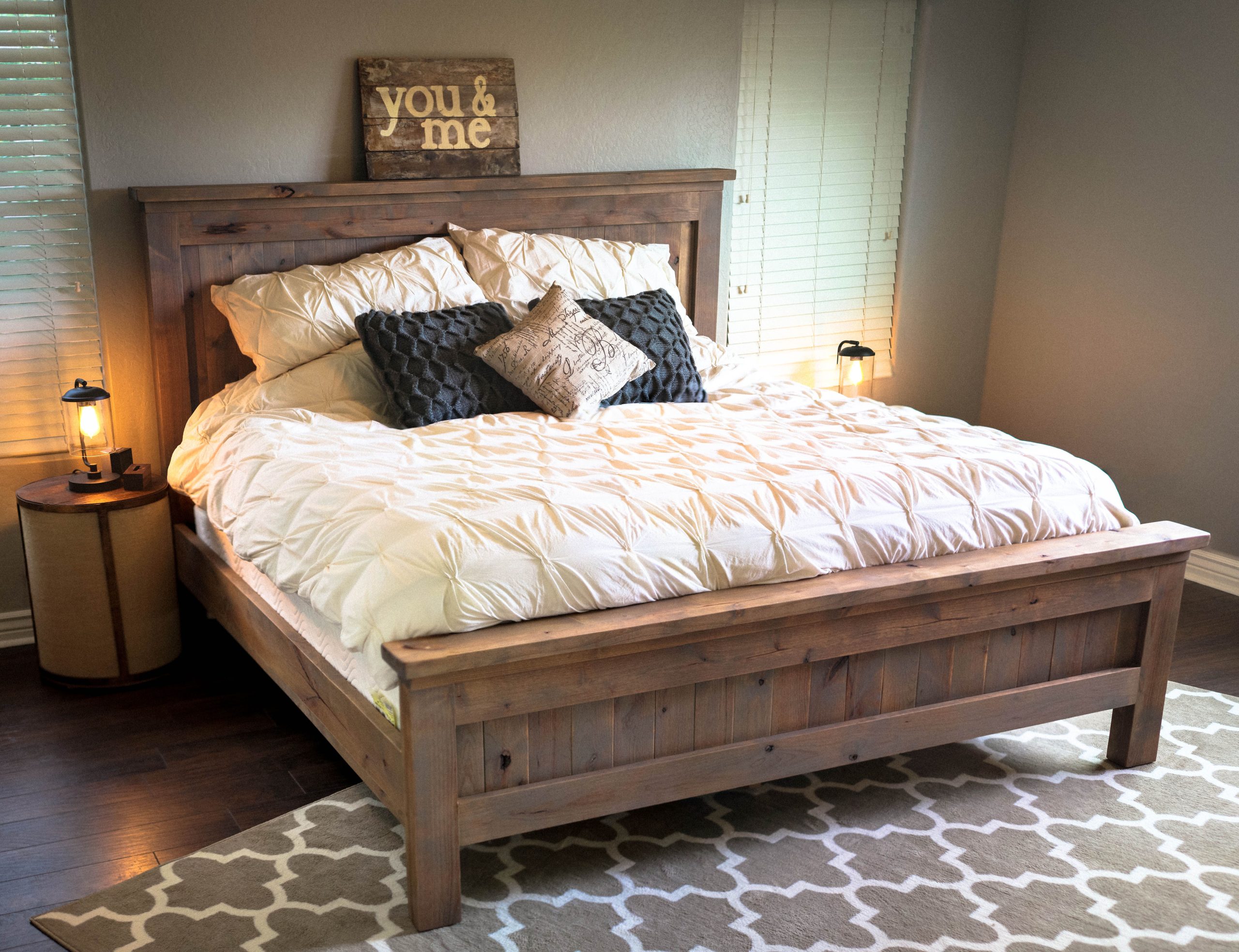 10+ Farmhouse Rustic Bed Frame pertaining to Rustic Cal King Bed Frame