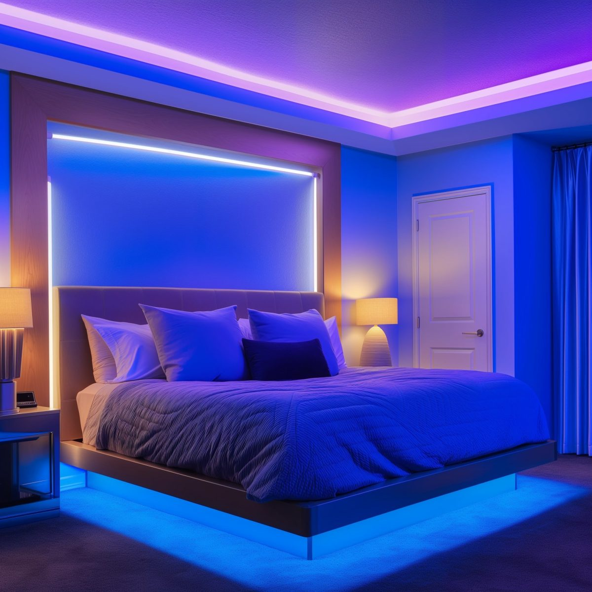 10 Stunning Bedroom Ideas With Led Lights That Will Light Up Your World ... inside Choosing the Right Bedroom Set with Built-In Lighting for Maximum Comfort