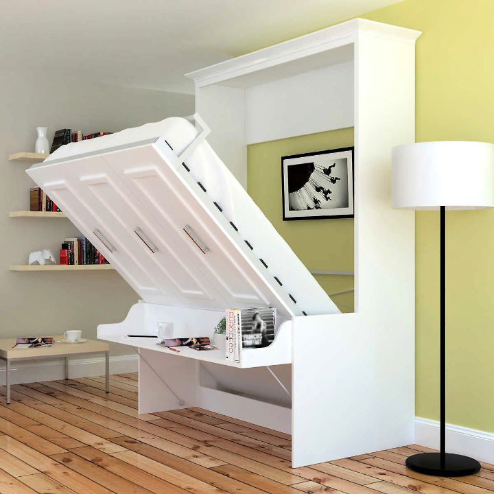 15 Free Diy Murphy Bed With Desk Plans pertaining to Space-saving solutions for small apartments with horizontal murphy bed and desk combination