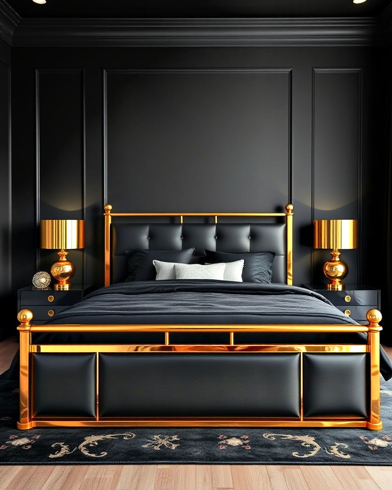 Black and gold bed frame styles that elevate any bedroom aesthetic