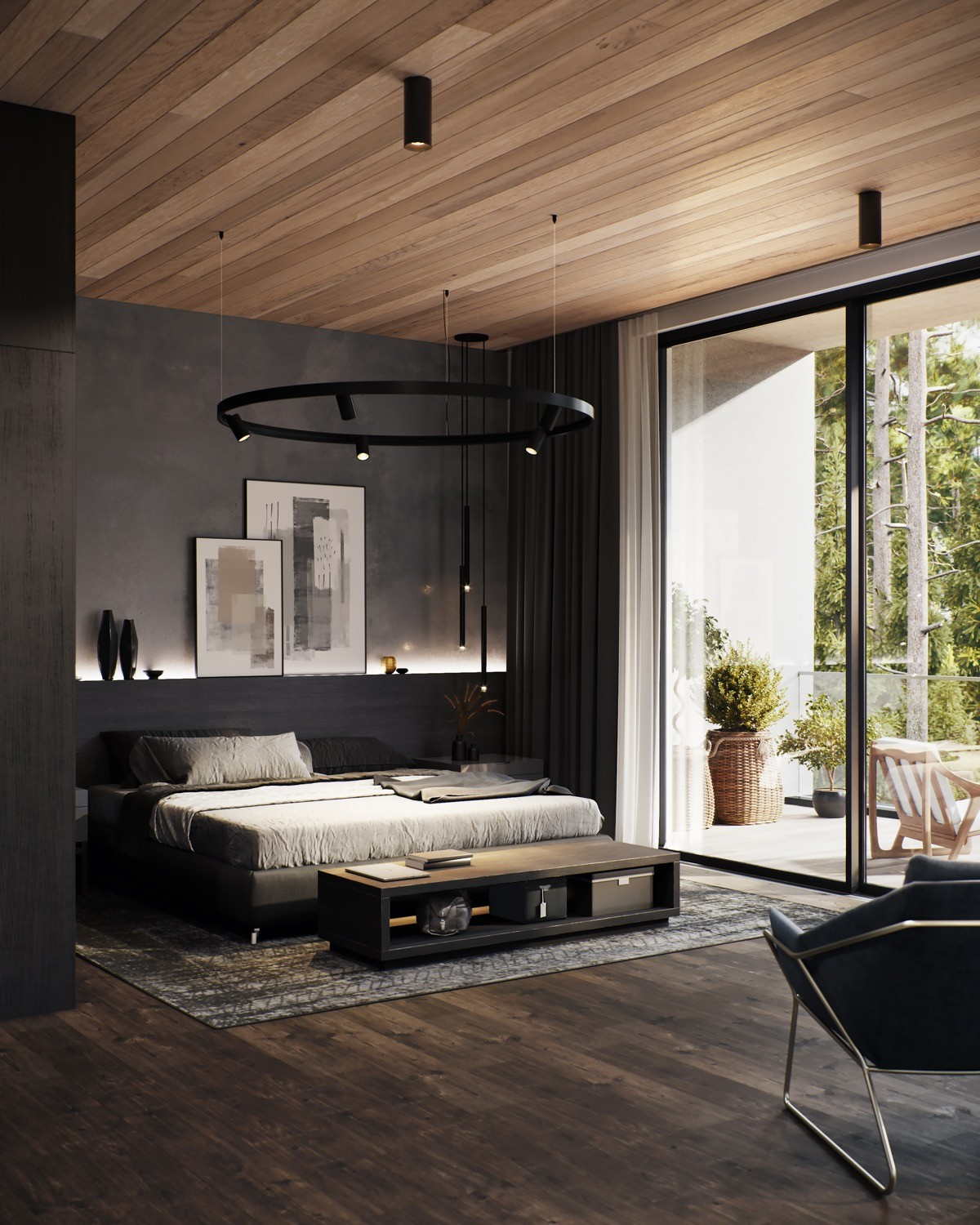 51 Beautiful Black Bedrooms With Images, Tips & Accessories To Help You ... pertaining to Transforming small spaces using rich espresso tones and mirrors