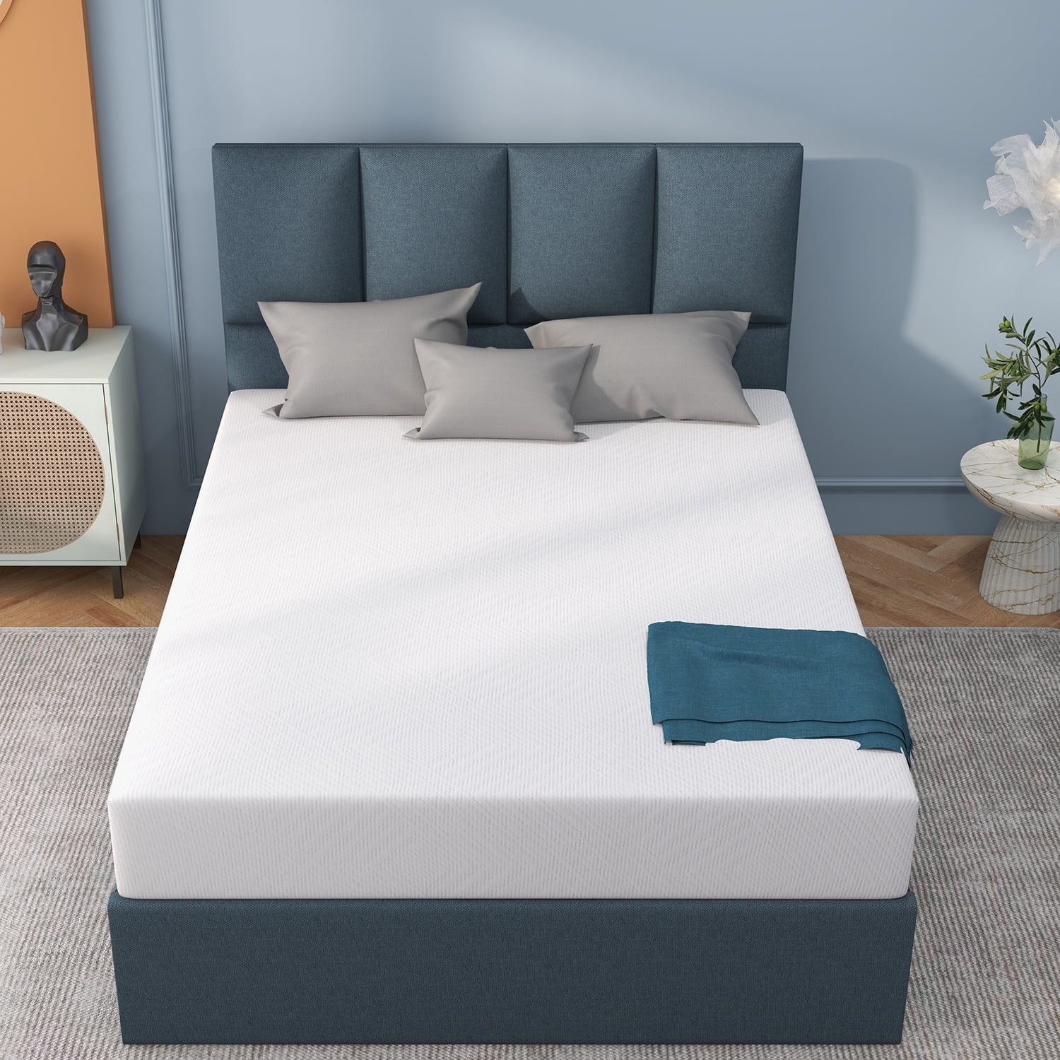 8 Inch Memory Foam Mattress Green Tea Mattress Medium Firm,Queen ... throughout 8 Inch Memory Foam Mattress