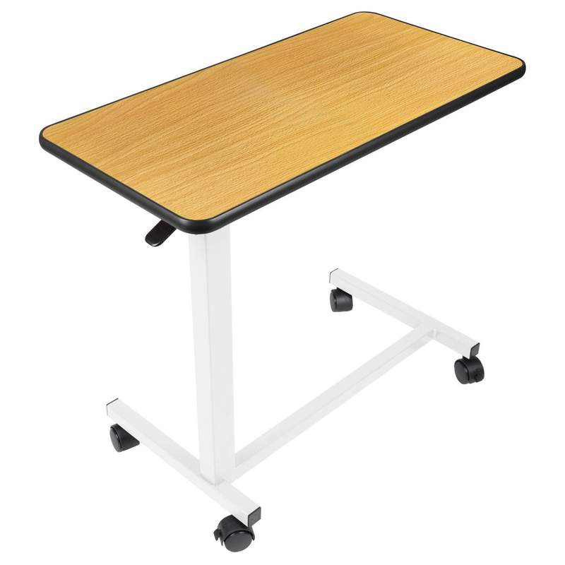 Adjustable Overbed Table With Wheels By Vive Health with regard to Medical Overbed Table With Wheels