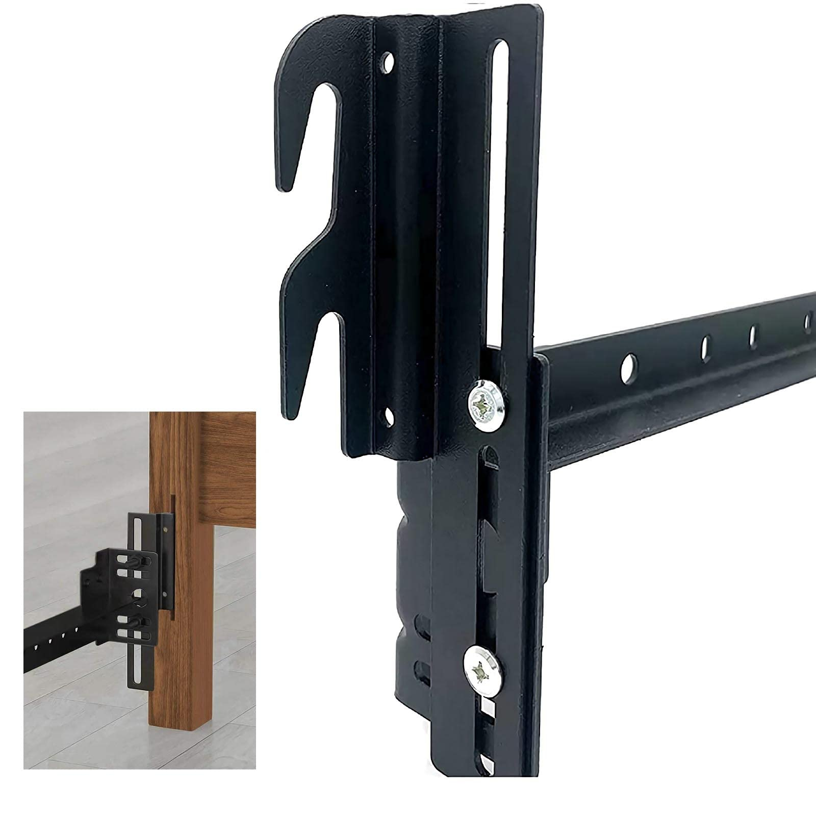 Amazon.com: 2Pcs #711 Bolt-On To Hook-On Bed Frame Conversion Brackets ... pertaining to Hook On Bed Rails For Headboard And Footboard