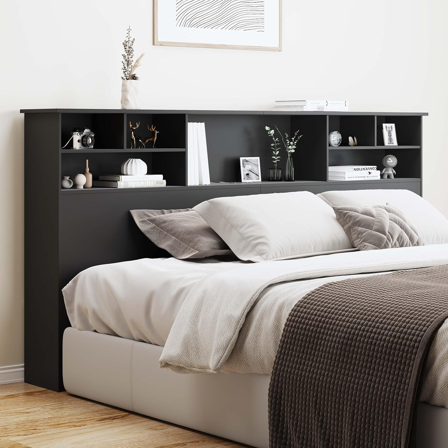 Amazon.com: Ayeasy King Bed With Storage, Sturdy And Stable Size Usb ... in Understanding the evolving role of king size headboards with storage and usb ports in contemporary home design