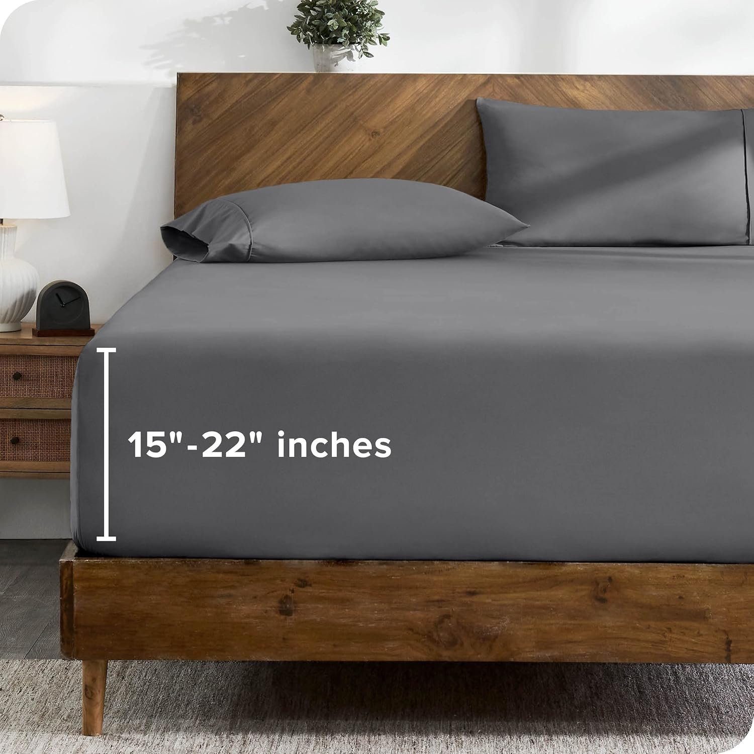 Amazon.com: Bare Home Queen Fitted Sheet - Extra Deep Pocket Fitted ... with Why deep pocket bed sheets are essential for modern mattresses