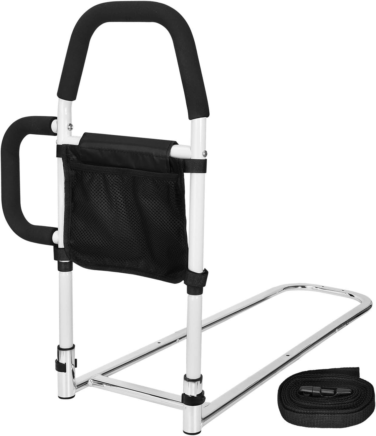 Amazon.com: Bed Rails For Elderly Adults With Storage Pocket, Dual ... for Bed Rails For Elderly Adjustable Bed