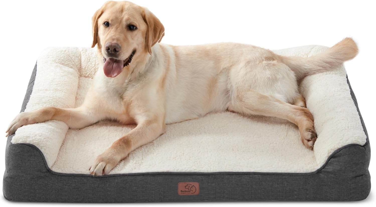 Amazon.com : Bedsure Memory Foam Dog Bed For Extra Large Dogs ... regarding The science behind why memory foam orthopedic dog beds work better than traditional beds