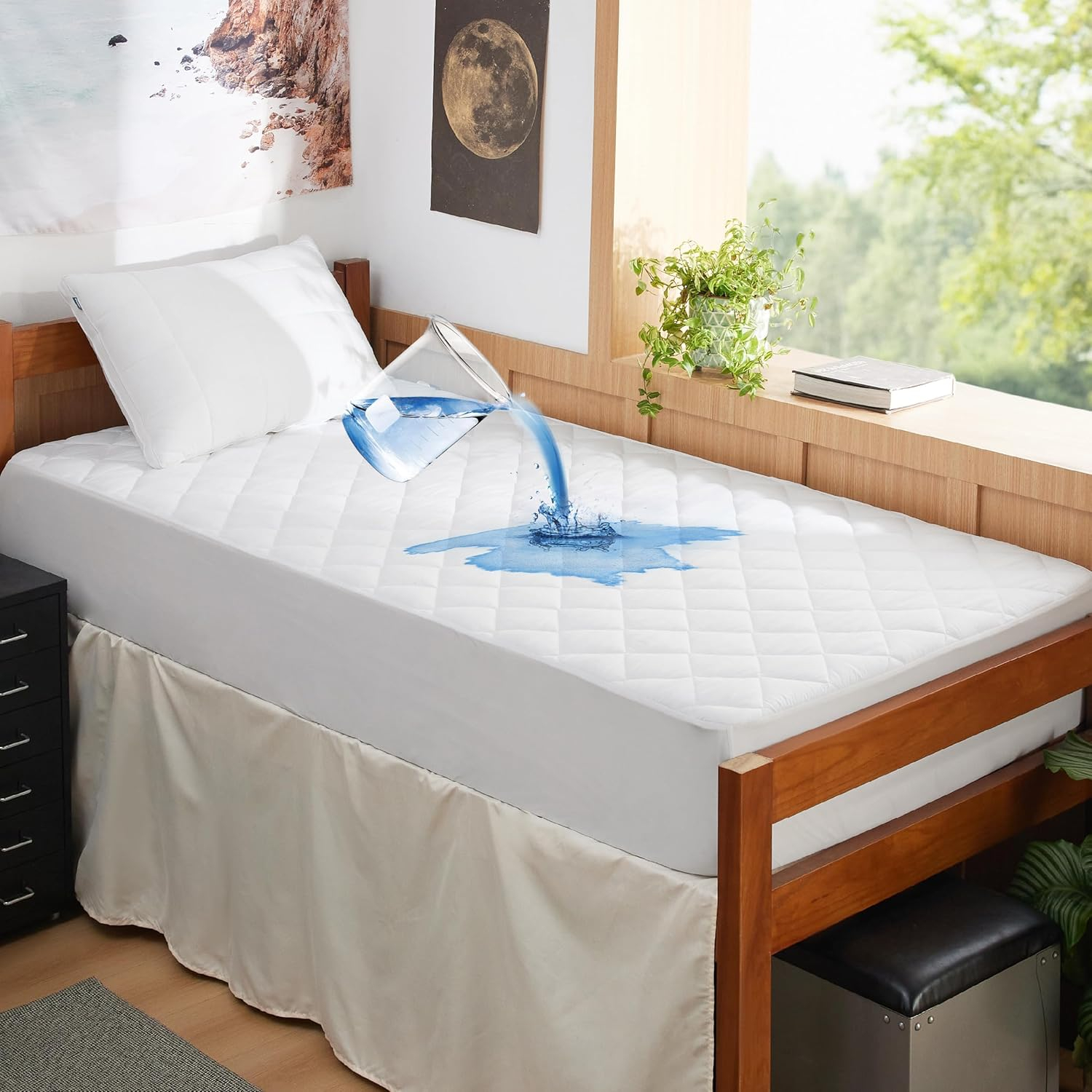 Amazon.com: Bedsure Twin Xl Mattress Protector, Waterproof Extra Long ... with regard to Everything You Need to Know About Extra Long Twin Mattress Pads