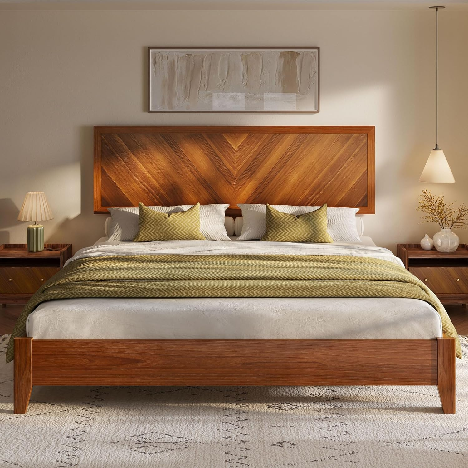 Amazon.com: Dwvo King Size Bed Frame With Adjustable Headboard ... regarding The Ultimate Guide to Selecting Sustainable Wood Options for King Size Frames