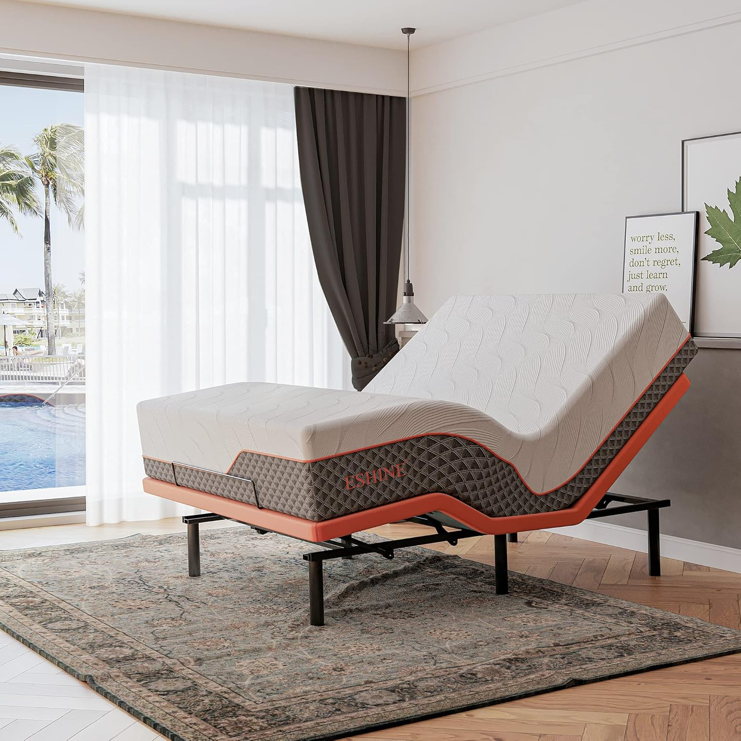 Amazon.com: Eshine Queen Adjustable Bed Frame - 14“ Luxury Gel Memory ... with regard to Understanding whether adjustable beds need specialized mattresses