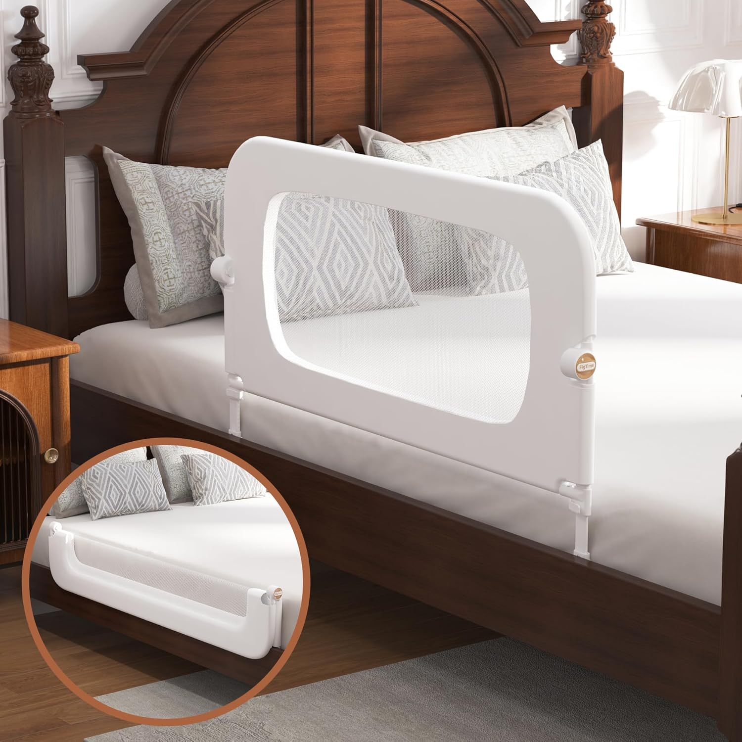 Amazon.com: Figtime Bed Rail For Toddlers, Baby Bed Rail Guard For Kids ... pertaining to How proper bed rail installation can transform your nighttime safety and comfort