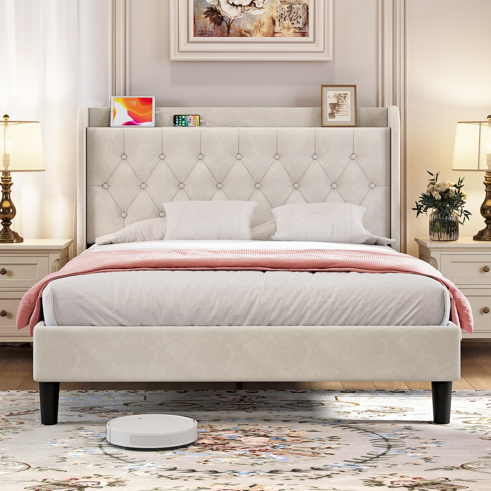Amazon.com: Koorlian Full Size Bed Frame, Full Bed Frame With Headboard ... with regard to The Science Behind Sleep Positioning and Adjustable Bed Frames