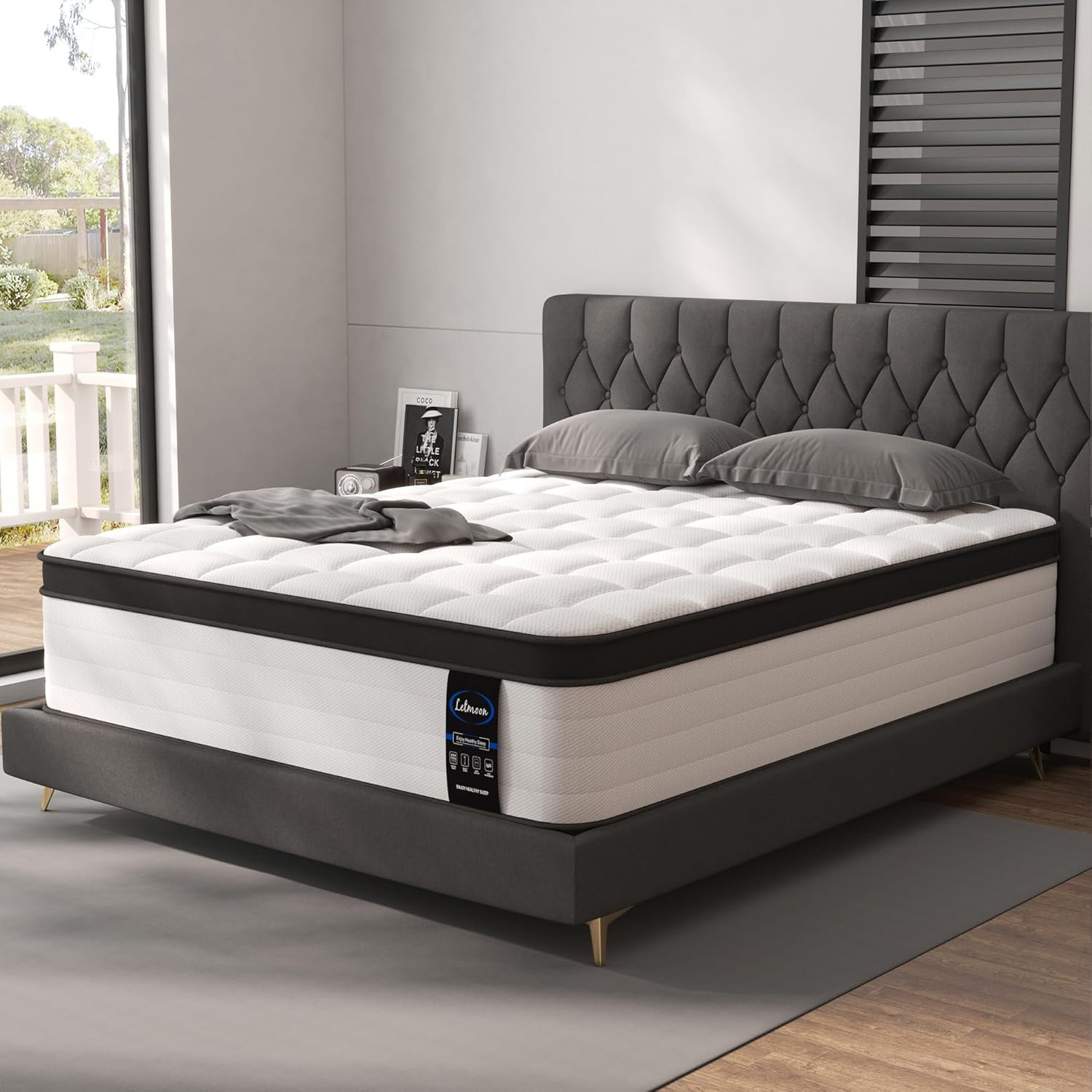 Amazon.com: Letmoon California King Mattress, Mattress Cal King Bed In ... with regard to How to choose the right california king box spring for your bedroom