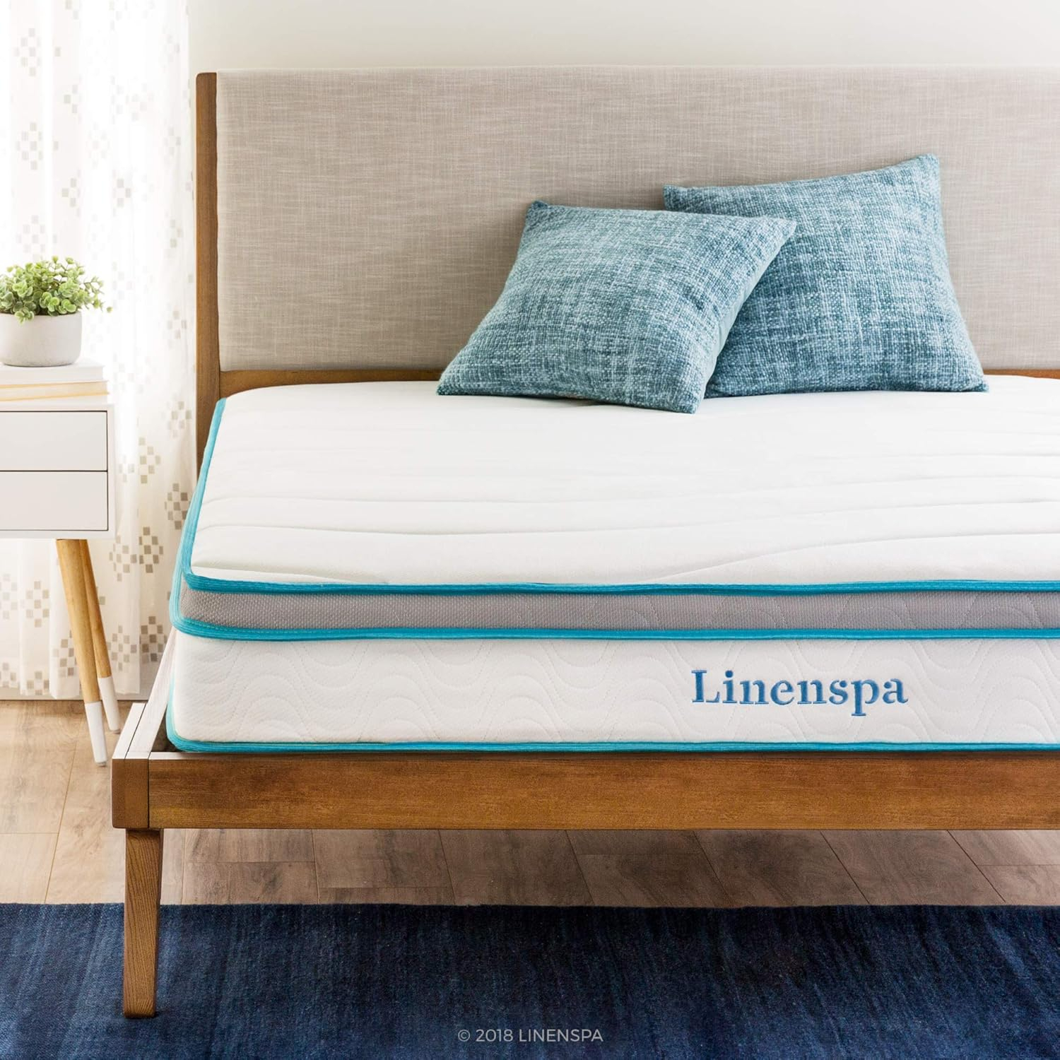 Amazon.com: Linenspa 8 Inch Memory Foam And Innerspring Hybrid Medium ... intended for 8 Memory Foam Twin Mattress