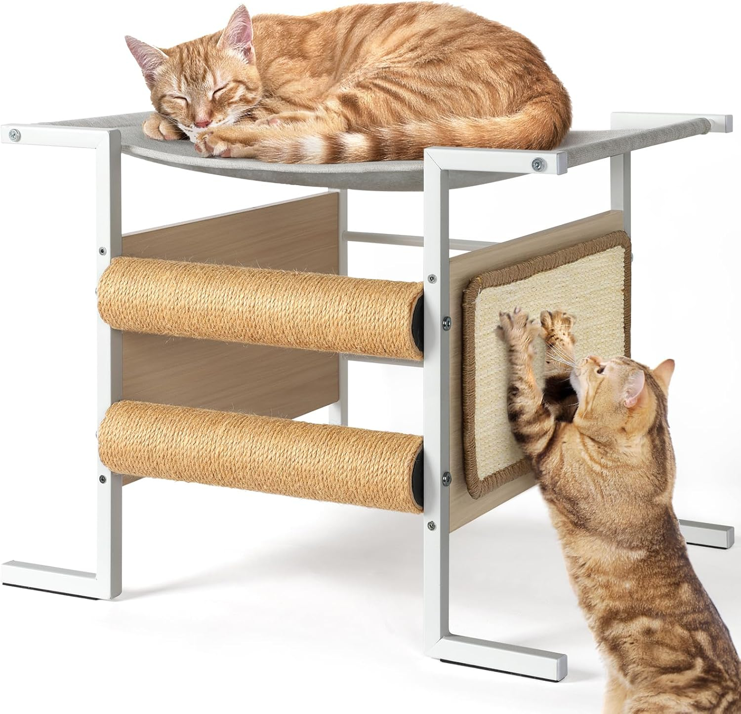 Amazon.com: Lomivra Cat Desk Bed,Elevated Cat Bed With Cat Scratching ... in Cat Scratch Post And Bed