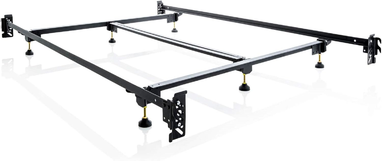 Amazon.com: Malouf Steelock Hook-In Headboard-Footboard Heavy Duty ... with Hook In Headboard Footboard Bed Frame