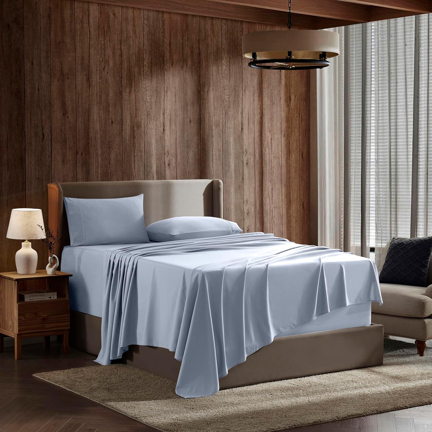 Amazon.com: Nestl Split King Sheets For Adjustable Beds - 5 Piece Split ... intended for King Split Sheets For Adjustable Bed