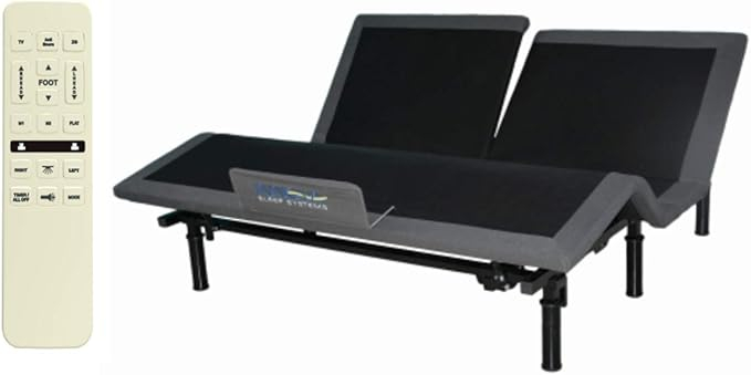 Amazon.com: New Rooms Regent King Split Head Adjustable Bed With ... in Split Head King Adjustable Bed