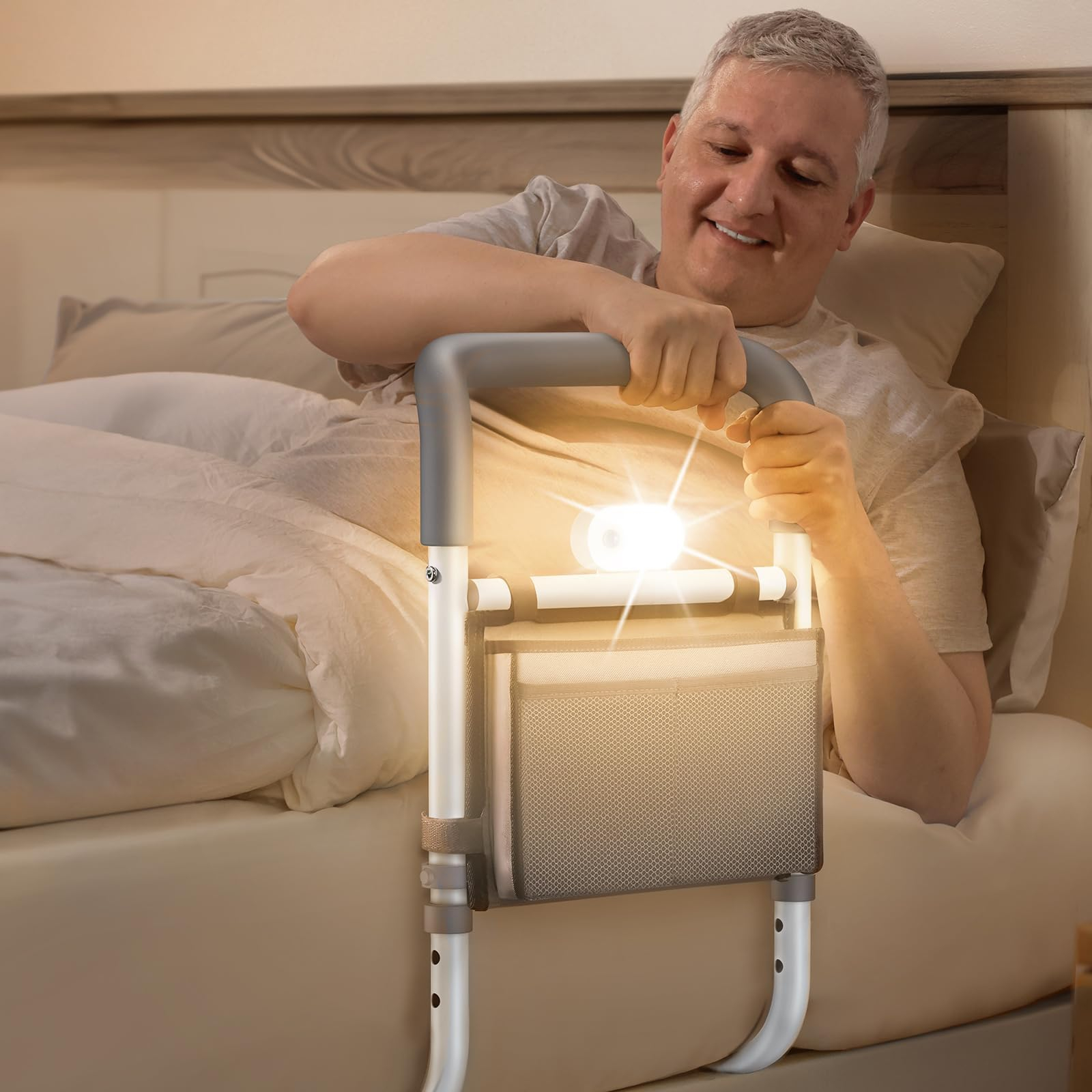 Amazon.com: Nexacraft Bed Rails For Elderly Adults Safety - Adjustable ... throughout Choosing the Right Bed Rail System for Senior Care Needs