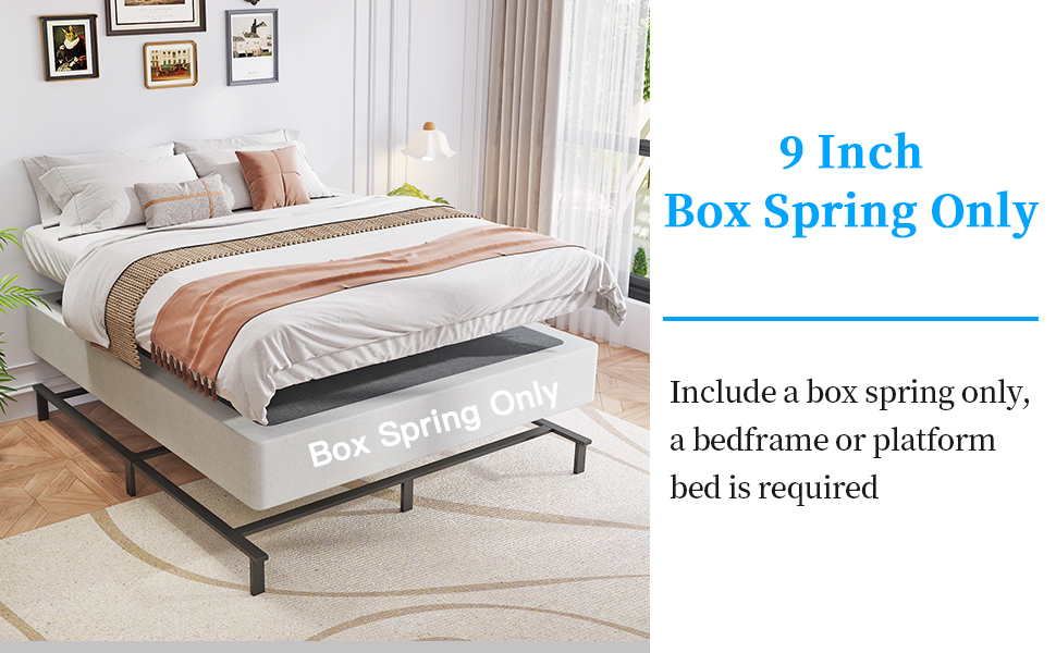 Amazon.com: Osaset King Box Spring, 9 Inch Metal King Size Box Spring ... in Maximizing comfort and support with proper king size mattress and box spring setup