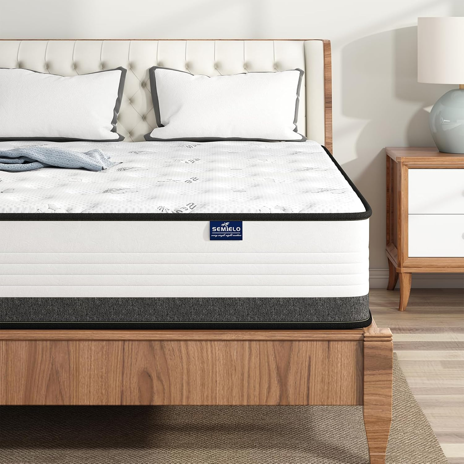 Amazon.com: Semielo 12 Inch Hybrid Memory Foam Mattress King Size, Cool ... regarding Understanding the Benefits of a King Size 12 Inch Memory Foam Mattress for Better Sleep