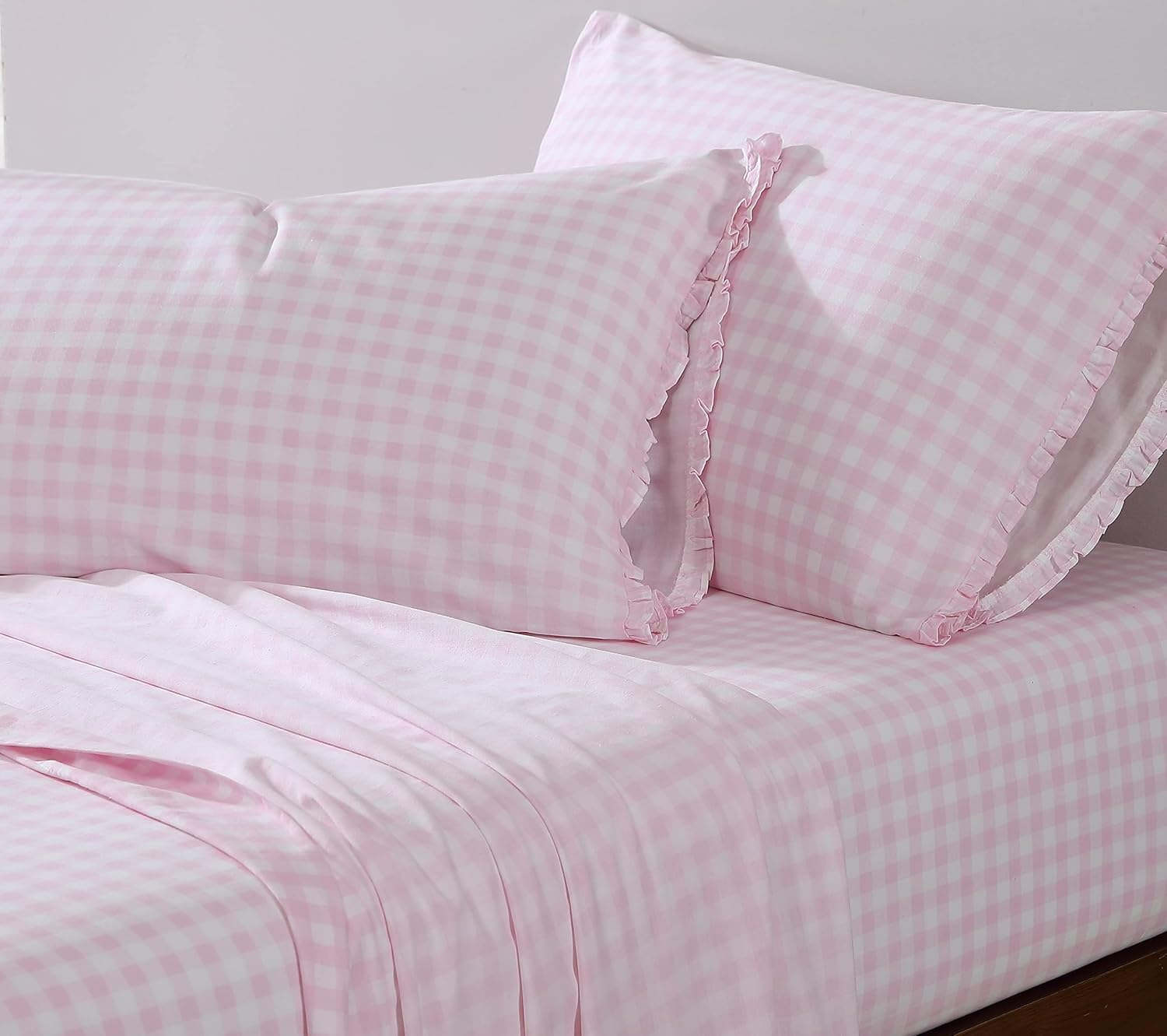 Amazon.com: Shabby Chic® - Twin Sheets, Soft & Breathable Organic ... throughout Pink Bed Sheets Twin Xl