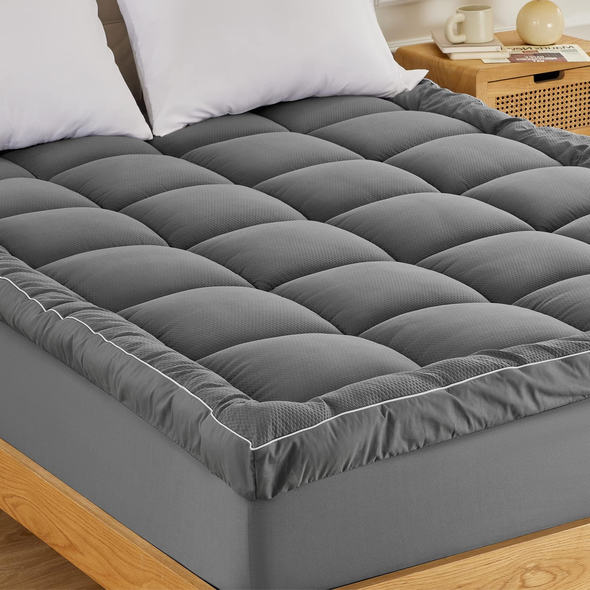 Amazon.com: Sonive Pillow-Top Mattress Topper Ultra Thick Fluffy Soft ... within How pillow top mattresses can transform your sleep quality