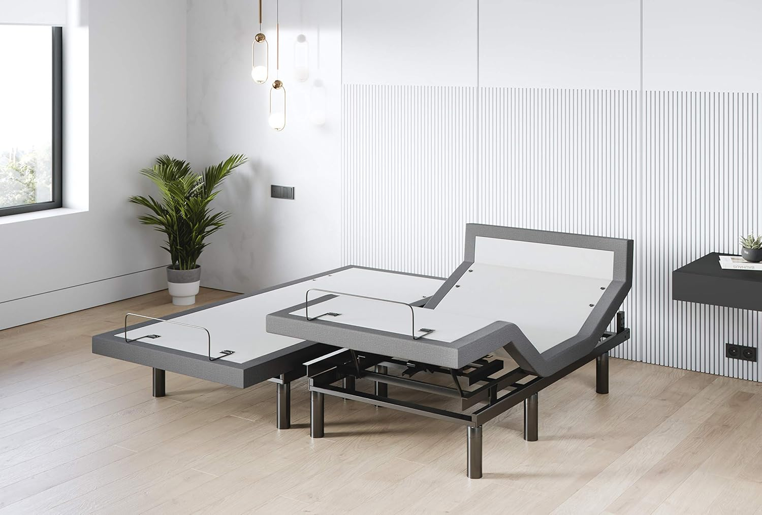 Amazon.com: Split King Adjustable Bed Base Frame (Head Tilt) 5 Minute ... pertaining to Split Head King Adjustable Bed