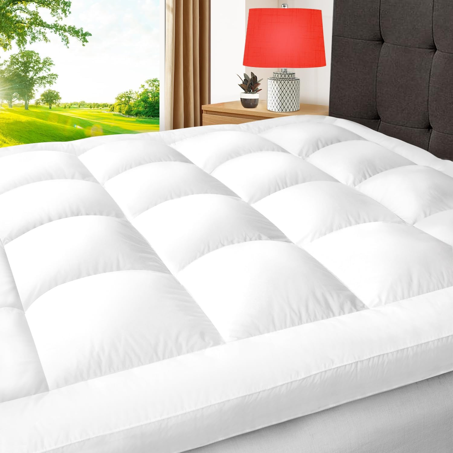 Amazon.com: Warmkiss Extra Thick Cooling Twin Xl Mattress Topper For ... intended for Maximizing Comfort with Down Alternative Pillow Top Mattress Toppers
