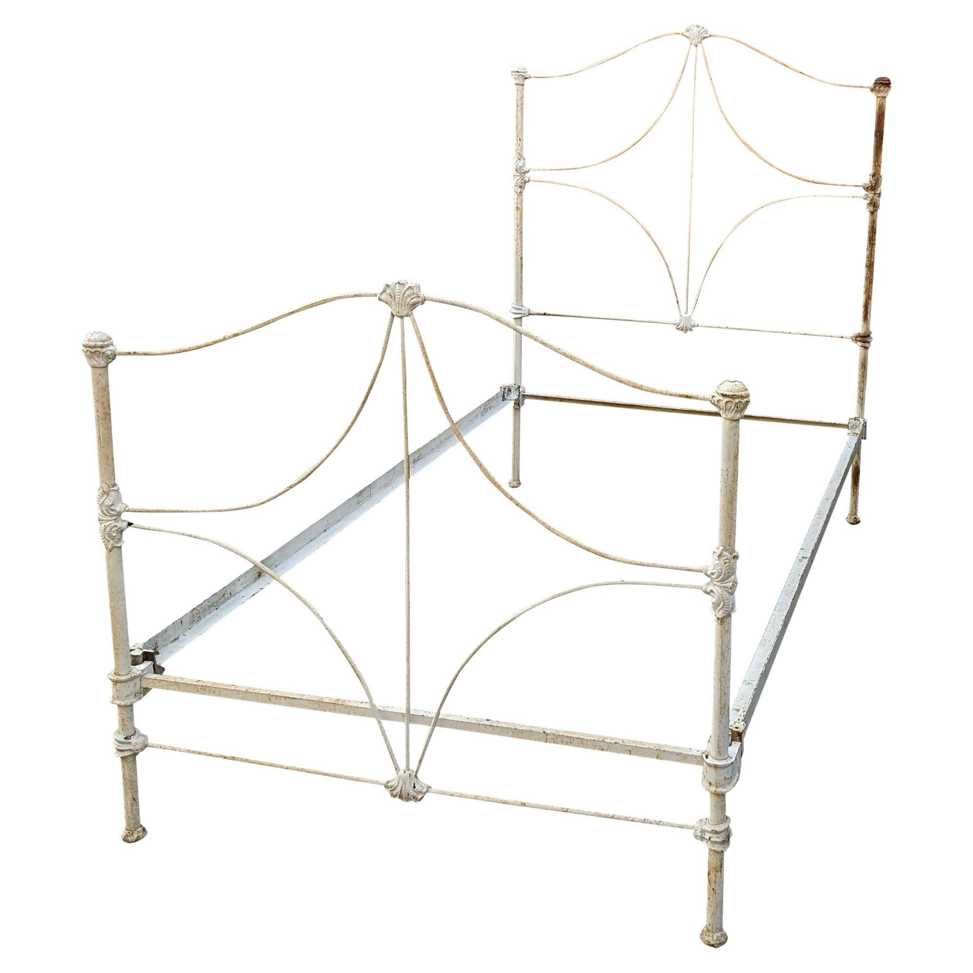 Antique Victorian Cast Iron Ornate White Scrollwork Full Size Metal Bed ... throughout Why cast iron remains a preferred choice for quality sleep furniture