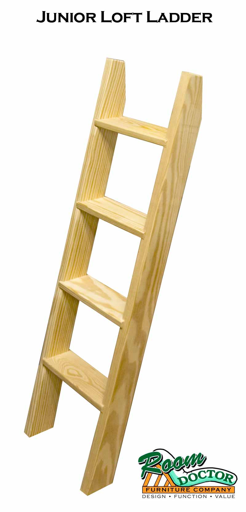 *Basic Wood Bunk Or Loft Bed Ladder | Room Doctor Furniture Co. within Wood Ladder For Bunk Bed