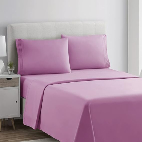 Bed Sheet Set - 1800 3 Line - Twin Xl - Light Pink - Clara Clark, Twin ... throughout Everything You Need to Know About Pink Twin XL Bedding