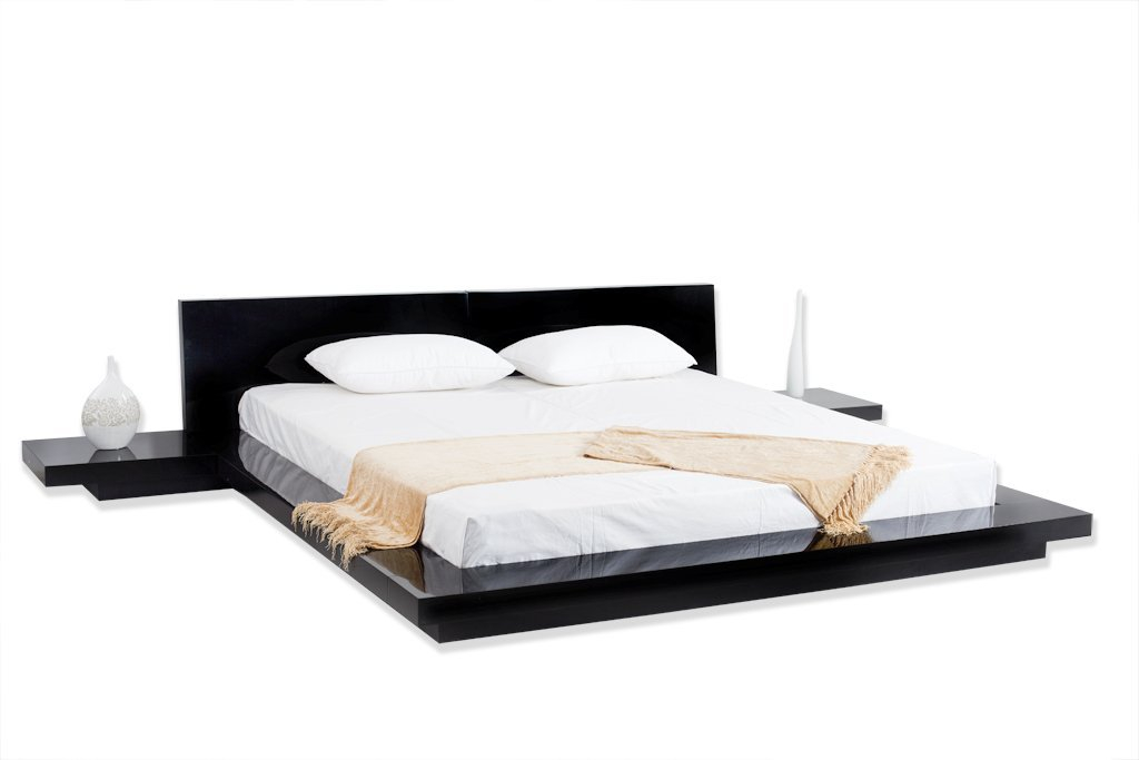 Bed With Attached Nightstands - Ajl4 Autumn Munoz Blog's throughout Maximizing Space Efficiency with Platform Beds Featuring Integrated Nightstands