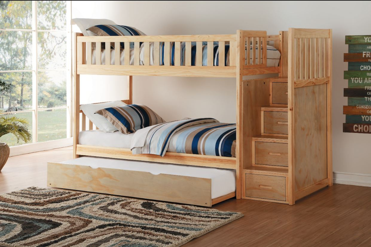 Belden Twin Over Twin Bunk Bed (Grey, White, Natural, Dark Cherry ... within Understanding the Best Twin Bunk Bed with Dresser Setups for Small Spaces