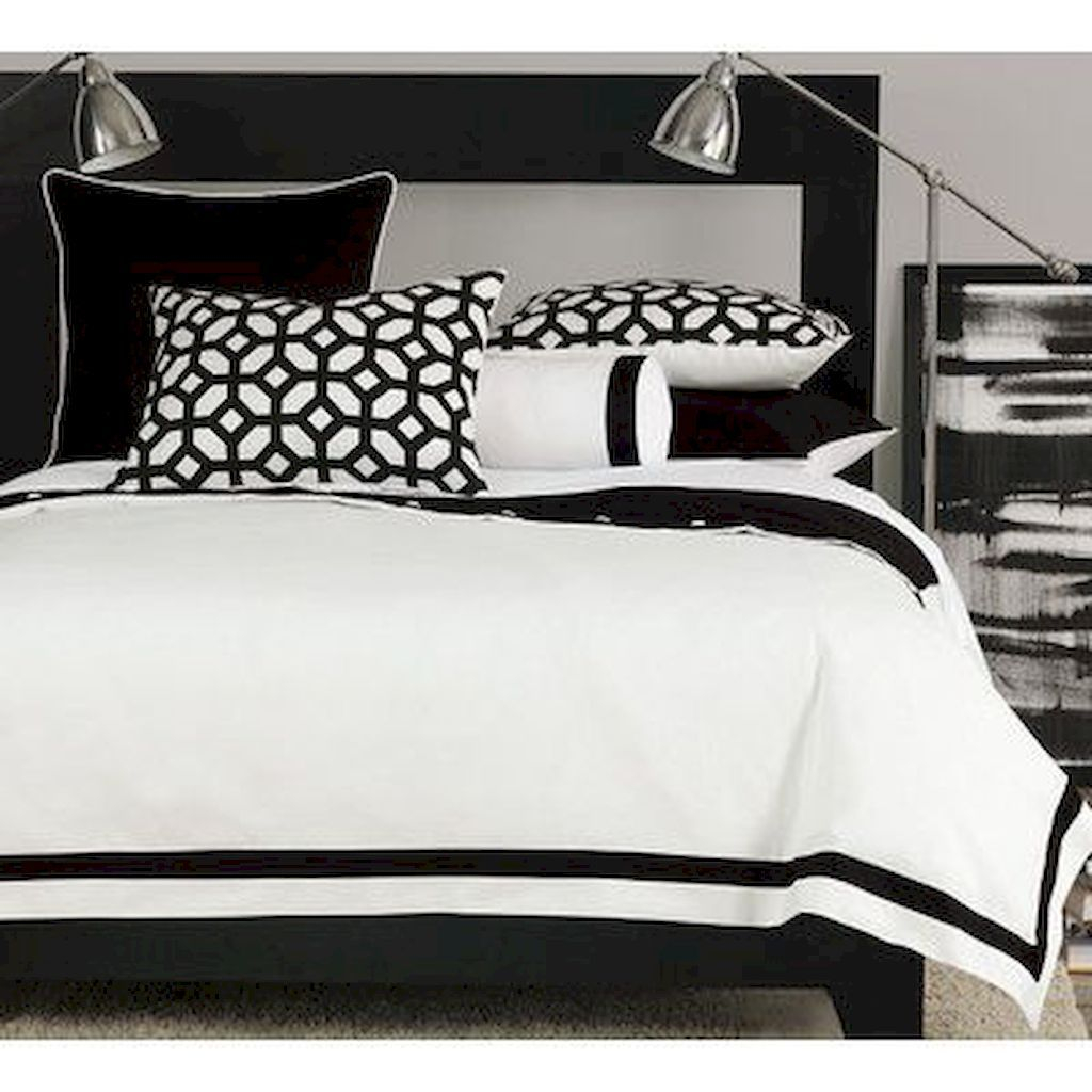 Black And White Bedding Sets For Your Dramatic Bedroom Home To Z intended for Black and white bed linen trends that will last beyond this season
