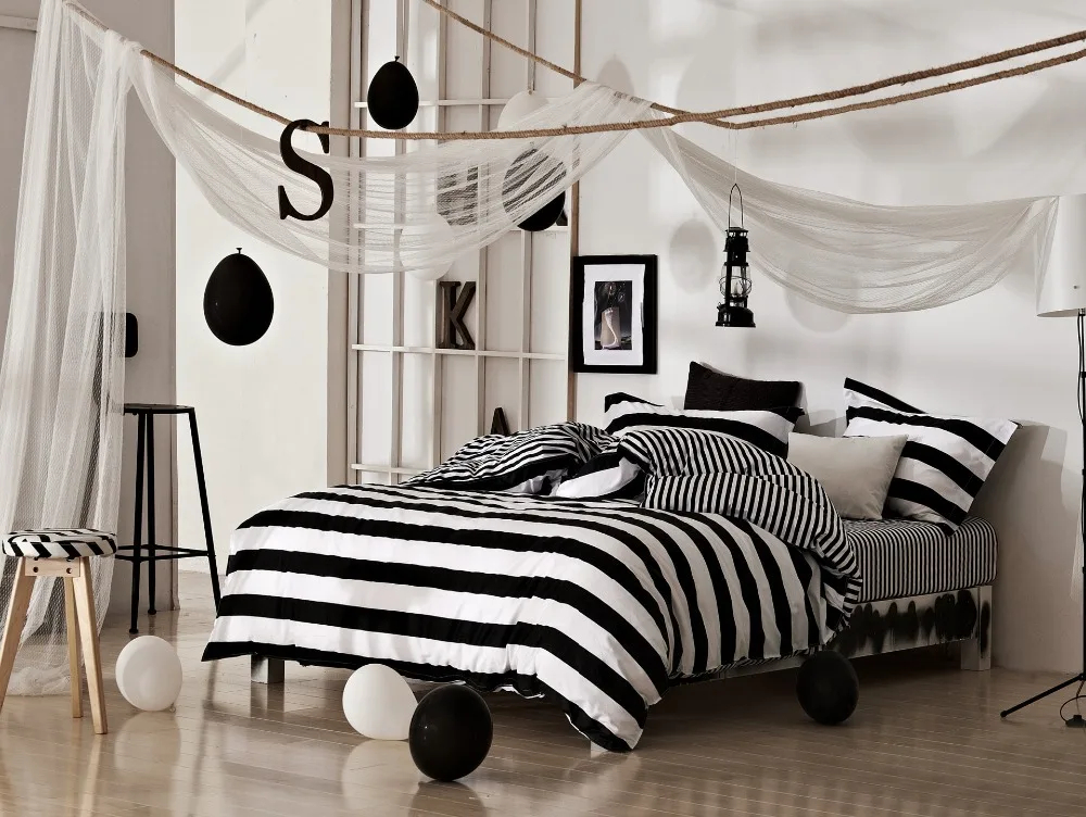 Black And White Striped Bed Sheets with regard to Maximizing comfort and style with black and white striped bed sheets in modern homes