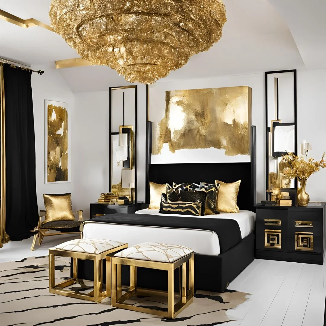 Black Bedroom Ideas: Stylish Designs For Every Taste within Black and gold bed frame styles that elevate any bedroom aesthetic