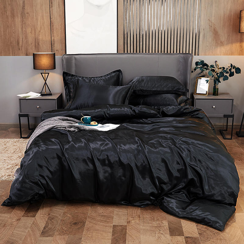 Black Silk Queen Bed Set - Hanaposy intended for Why black silk queen bed sets represent the pinnacle of sleep luxury