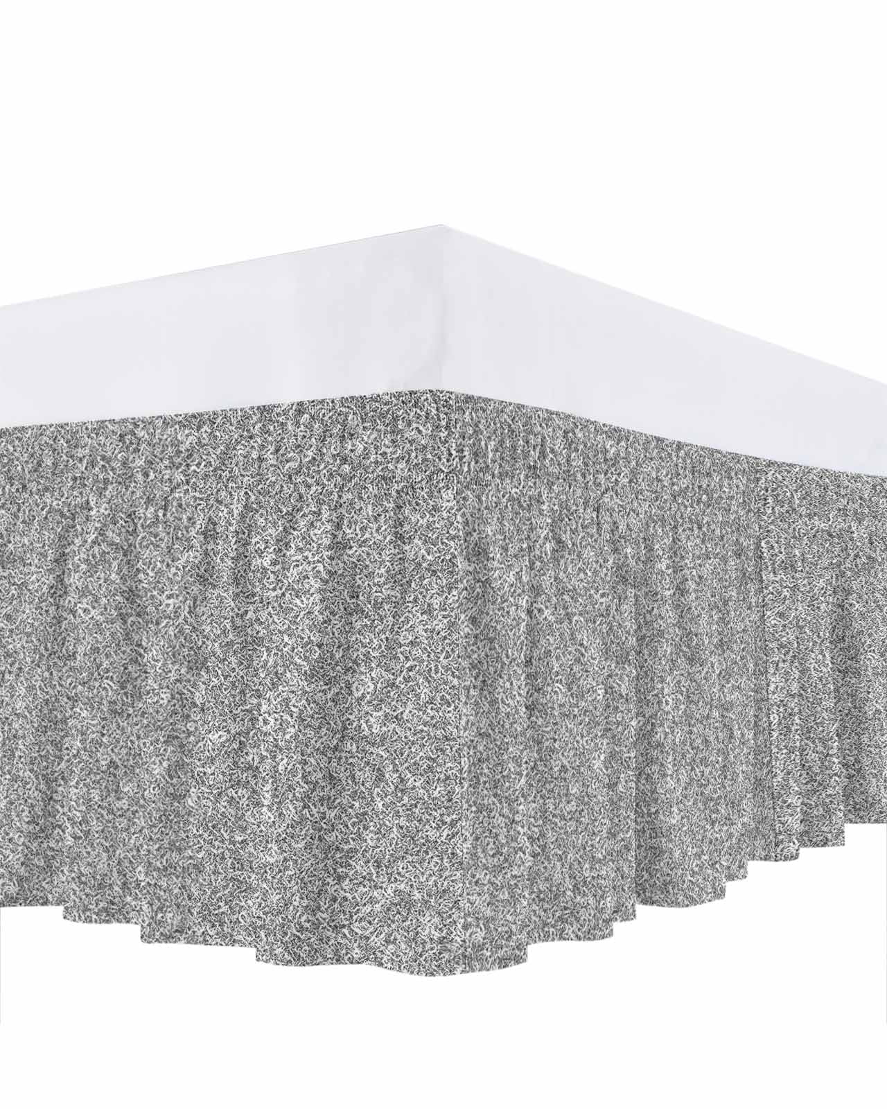 Black White Texture Bed Skirt Abstract Modern Bed Skirts California ... for The Ultimate Guide to California King Bed Skirt Materials