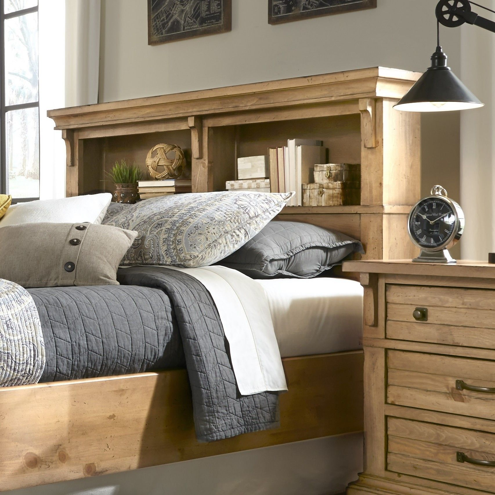 Bookcase Headboard Storage Bed King At Renee Henson Blog regarding King Bed With Bookshelf Headboard