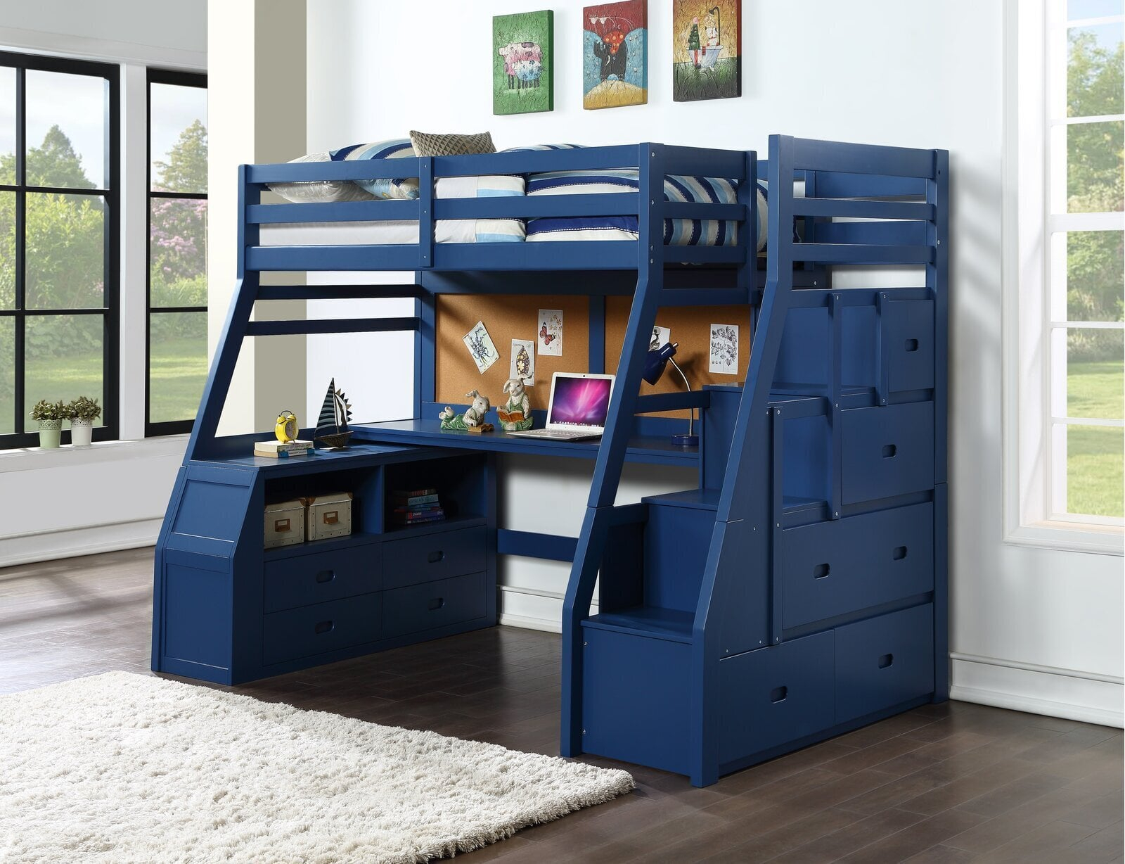 Bunk & Loft Bed Steps Stairs Only | Foter within Bunk Beds With Stairs And A Desk